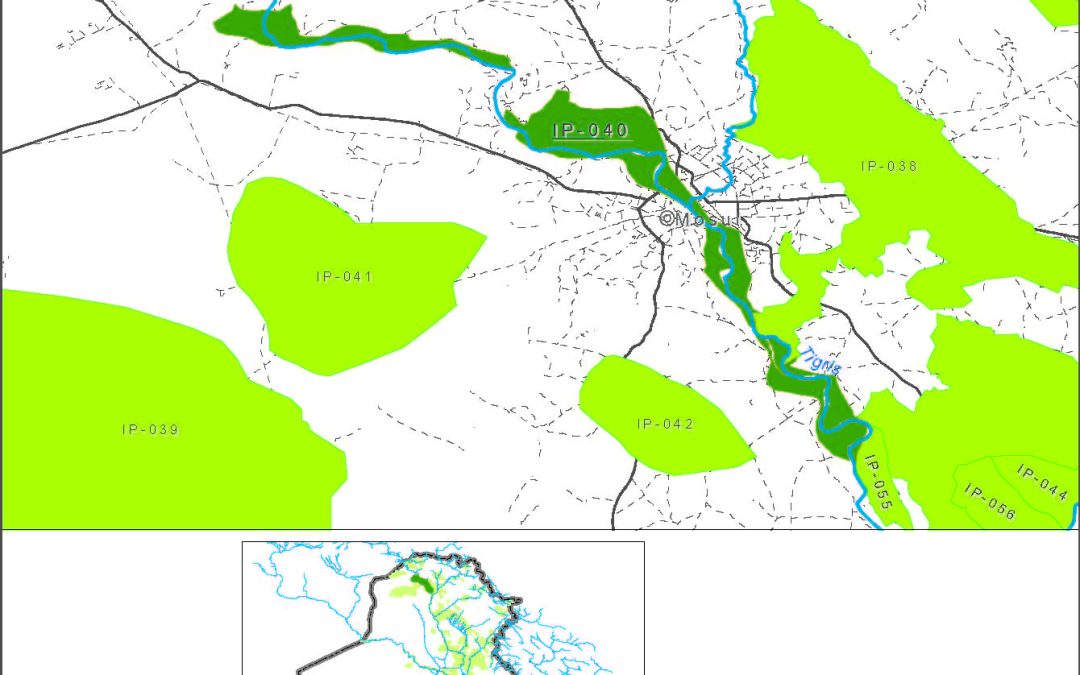 Small farms from the Mosul dam up to Greater Zab river