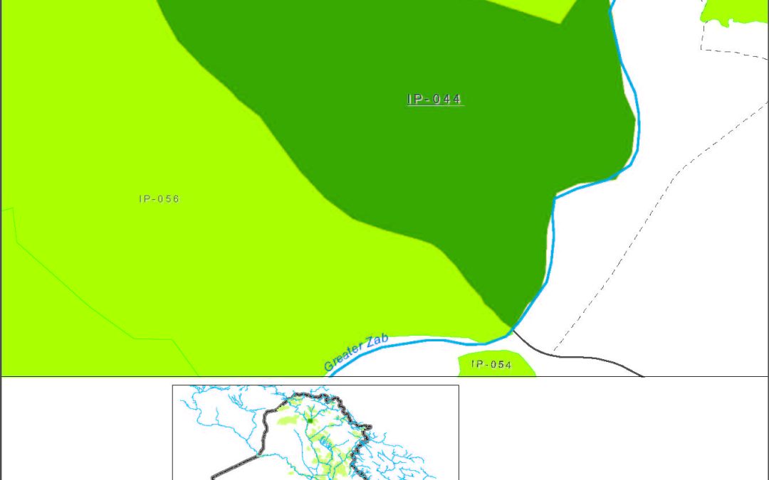 Small farms at wells in the Neinewa muhafadha in the Greater Zab river basin