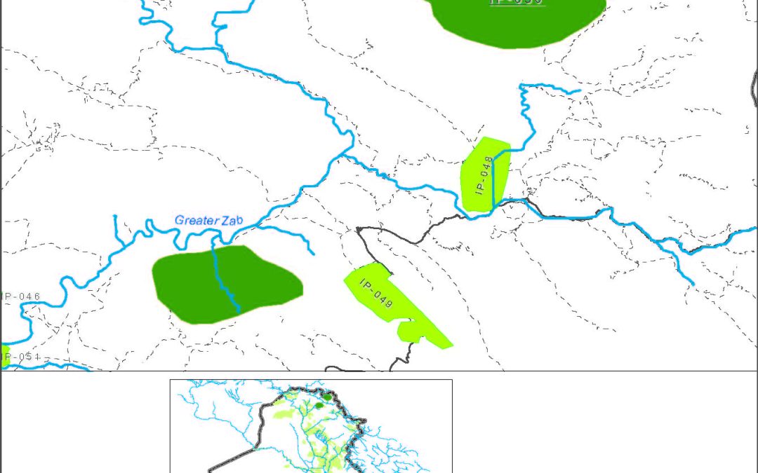 Small farms at springs in the Arbil muhafadha in the Greater Zab river basin