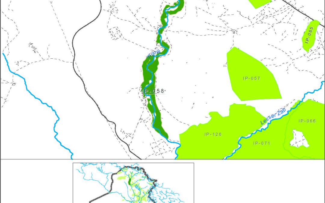 Small farms at well in the Neinewa muhafadha in the Tigris river basin